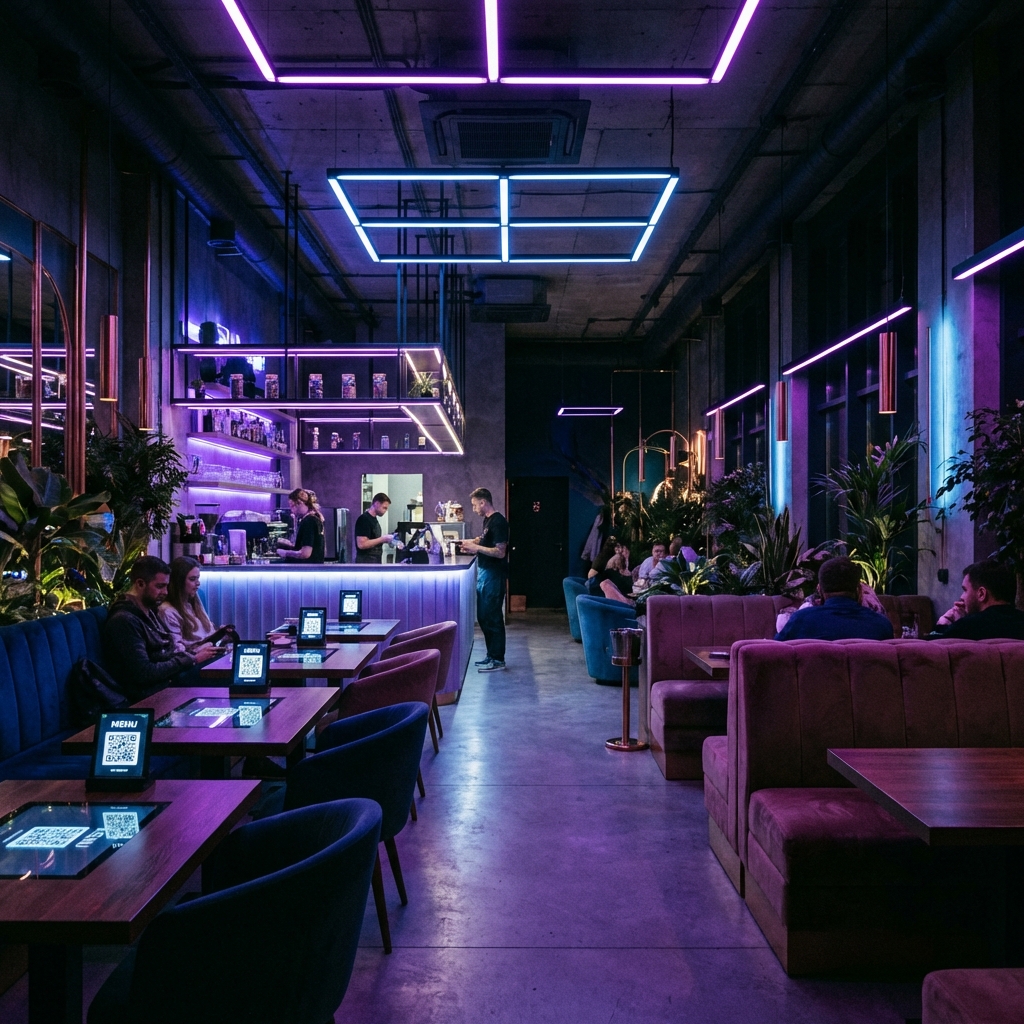 Modern café interior